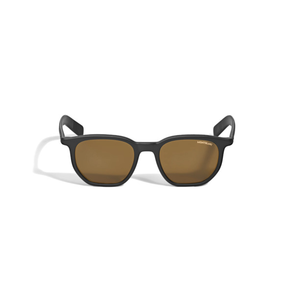  Montblanc - Lunettes De Soleil Carrées Avec Monture En Acétate Noire - Noir - Acétate Injecté - Mb135577 - Solaires 