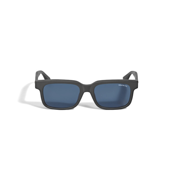  Montblanc - Lunettes De Soleil Carrées Avec Monture En Acétate Noire - Noir - Acétate - Mb135575 - Solaires 