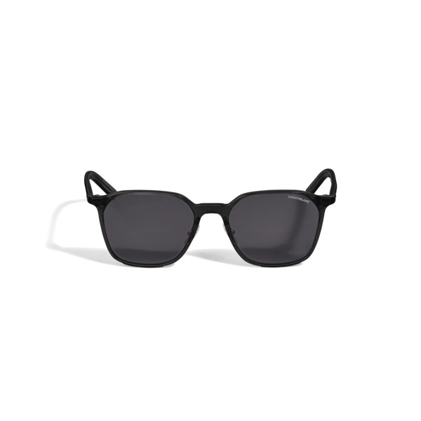  Montblanc - Lunettes De Soleil Ovales Avec Monture En Acétate Noire - Noir - Acétate Injecté - Mb135566 - Solaires 