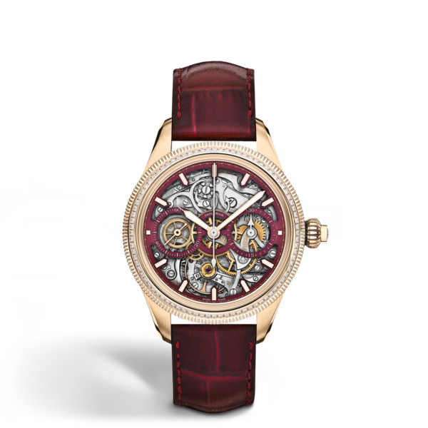  Montblanc - Minerva The Unveiled Secret Limited Edition - 18 Pièces - Couleur Vin - Or Rose (750/1000) - Mb136384 - Montre 