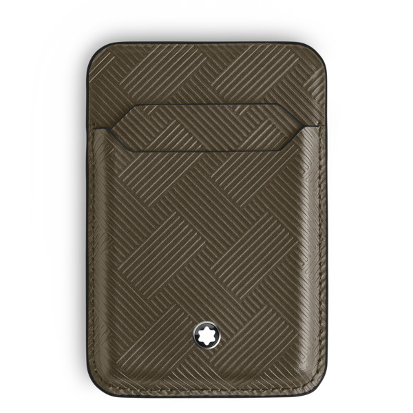  Montblanc - Porte-cartes 2cc Pour Iphone Avec Magsafe En Cuir Extreme - Kaki - Cuir - Mb221634 - Portefeuilles 