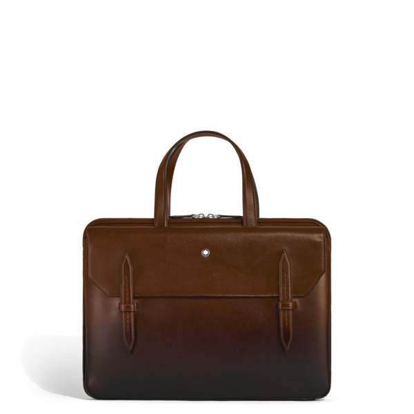 Montblanc - Porte-documents Fin En Cuir Meisterstück - Marron Sfumato - Cuir - Mb220309 - Serviettes 
