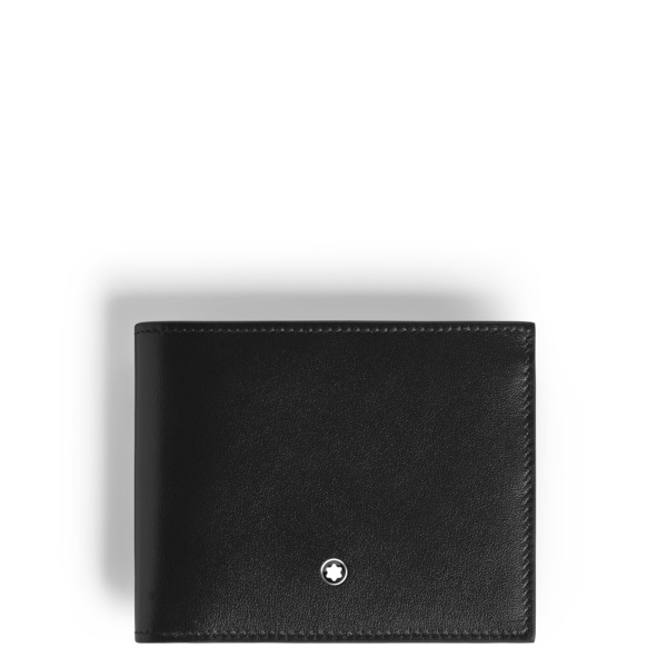  Montblanc - Portefeuille 6cc En Cuir Meisterstück - Ink Blue / Noir - Cuir - Mb221320 - Portefeuilles 