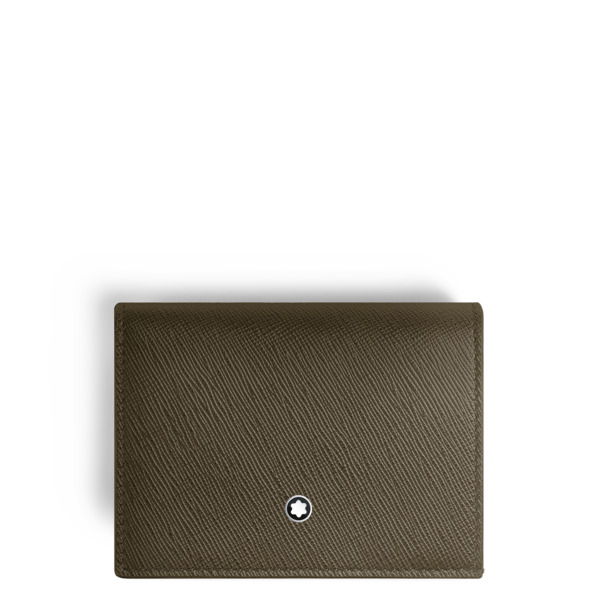  Montblanc - Portefeuille Continental Nano En Cuir Sartorial - Kaki - Cuir - Mb221468 - Portefeuilles 
