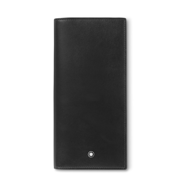  Montblanc - Portefeuille Long 14cc Zippé En Cuir Meisterstück - Noir - Cuir - Mb198318 - Portefeuilles 