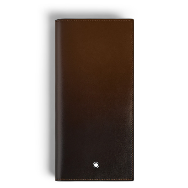  Montblanc - Portefeuille Long 14cc Zippé En Cuir Meisterstück Sfumato - Marron Sfumato - Cuir - Mb220318 - Portefeuilles 