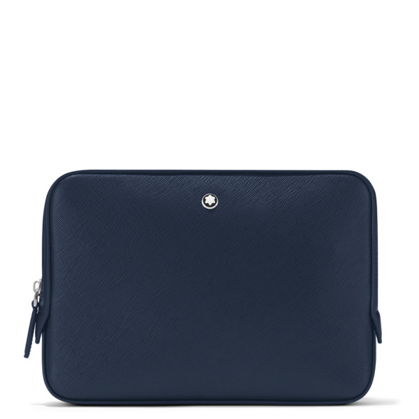  Montblanc - Sac à Bandoulière Petit Modèle En Cuir Sartorial - Bleu Encre - Mb131718 - Sacs Reporter 