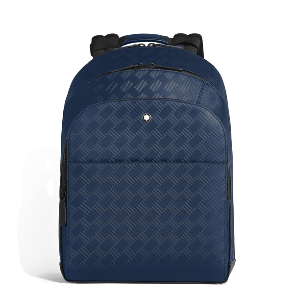  Montblanc - Sac à Dos Grand Modèle Avec 3 Compartiments En Cuir Extreme - Bleu Encre - Cuir - Mb221134 - Sacs à Dos 
