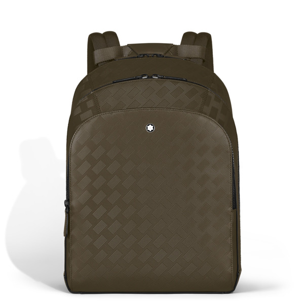  Montblanc - Sac à Dos Moyen Modèle Avec 3 Compartiments En Cuir Extreme - Kaki - Cuir - Mb221594 - Sacs à Dos 