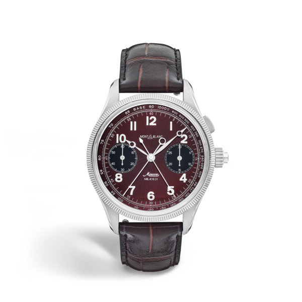  Montblanc - Montblanc 1858 Split Second Chronograph Limited Edition - 100 Pièces - Bordeaux - Acier - Or Gris - Mb134029 - Montre 