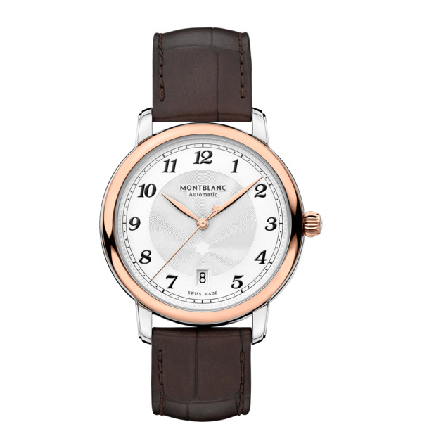  Montblanc - Montblanc Star Legacy Automatic Date 39 Mm - Acier - Acier Coiffé Or 5n - Mb117577 - Montre 