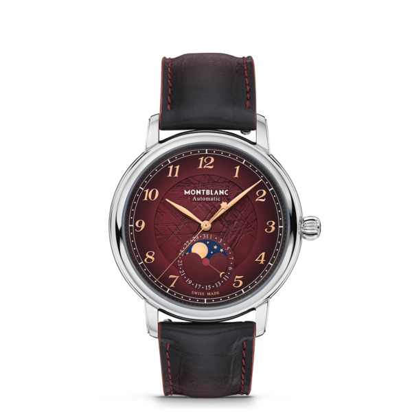  Montblanc - Montblanc Star Legacy Moonphase 42 Mm - 1 786 Pièces - Bordeaux - Acier - Mb133244 - Montre 