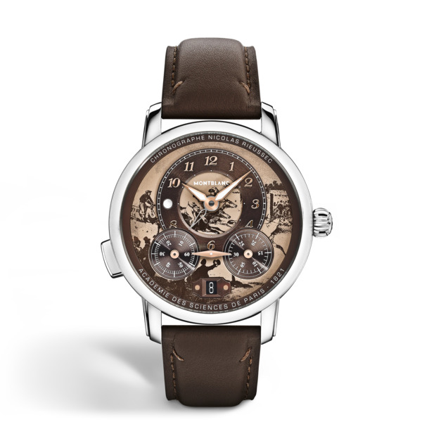  Montblanc - Montblanc Star Legacy Nicolas Rieussec Chronograph 43 Mm Limited Edition - 821 Pièces - Marron - Acier - Mb136359 - Montre 