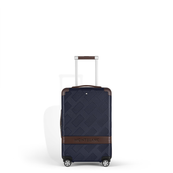  Montblanc - Valise Cabine Compacte #my4810 - Bleu Navy - Polycarbonate Et Cuir - Mb221706 - Bagages Cabine 