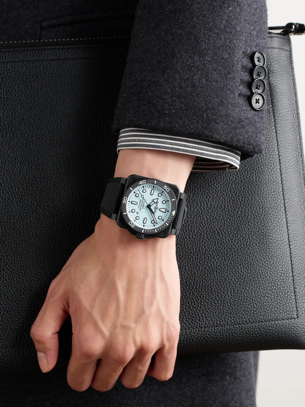  Bell & Ross - Br-03 Diver Full Lum Automatic 42mm Ceramic And Rubber Watch, Ref. No. Br03a-d-lm-ce/srb - Men - Blue 