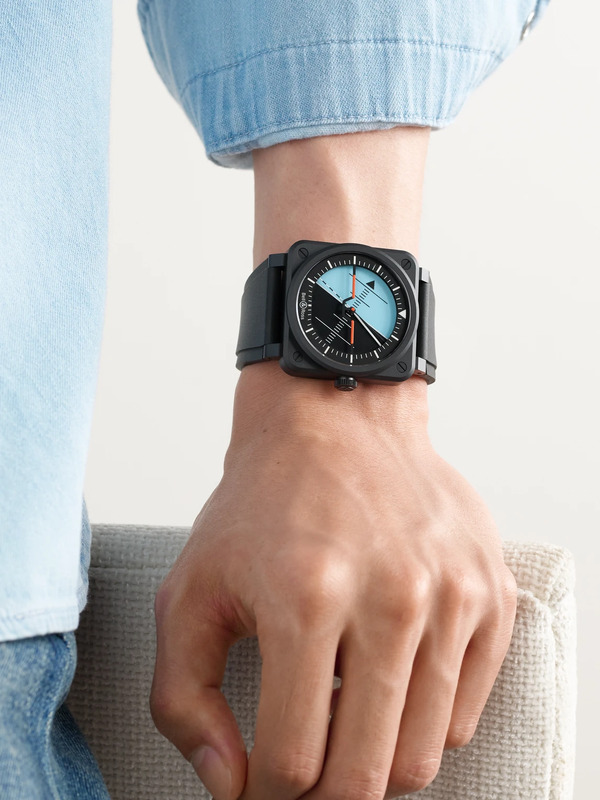  Bell & Ross - Br-03 Horizon Limited Edition Automatic 41mm Ceramic And Rubber Watch, Ref. No. Br03a-hrz-ce/srb - Men - Black 
