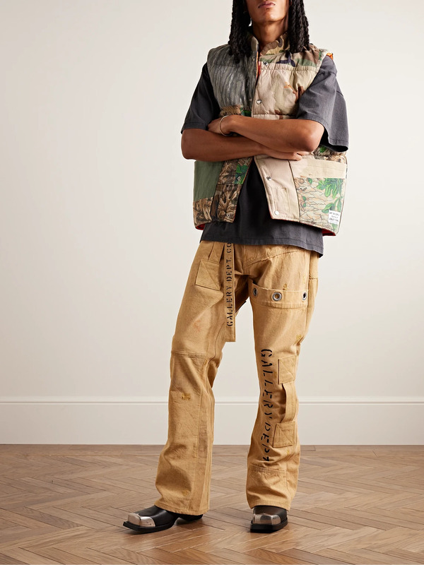  Gallery Dept. - Straight-leg Embellished Printed Cotton-canvas Cargo Trousers - Men - Brown - Uk/us 30 