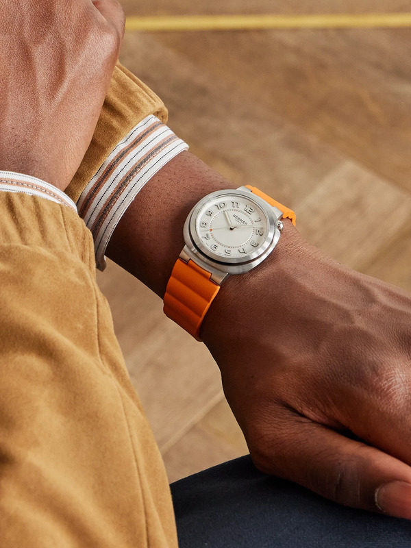  Hermès Timepieces - Cut Automatic 36mm Stainless Steel And Rubber Watch, Ref. No. 403195ww00 - Men - Silver 