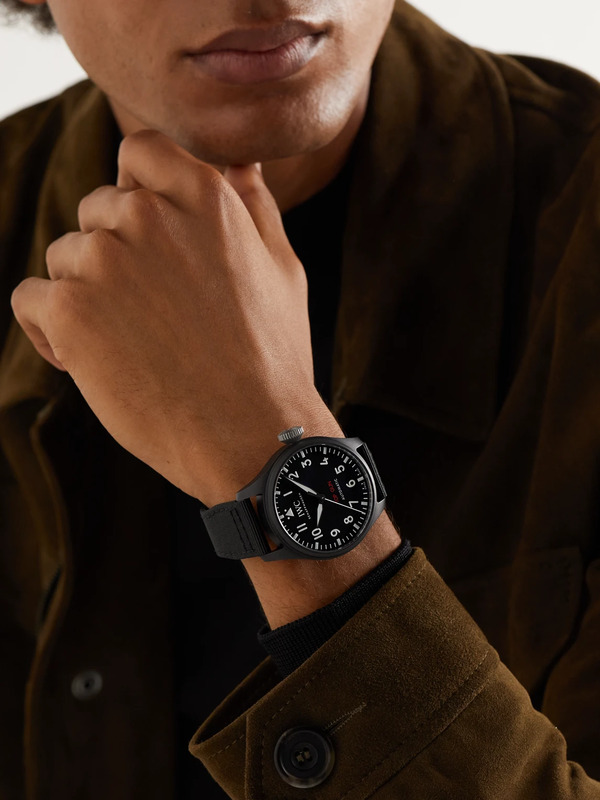  Iwc Schaffhausen - Big Pilot's Top Gun Automatic 43.8mm Ceramic And Textile Watch, Ref. No. Iw329801 - Men - Black 