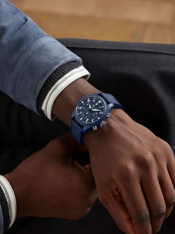 Iwc Schaffhausen - Pilot’s Top Gun Oceana Automatic Chronograph 41.9mm Ceramic, Webbing And Rubber Watch, Ref. No. Iw389404 - Men - Blue 