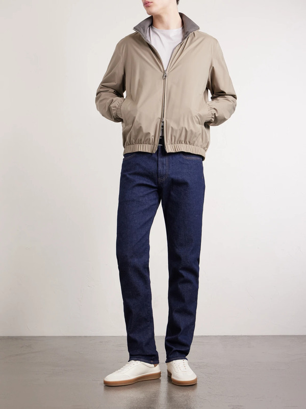 Loro Piana - Reversible Windmate® Storm System® Nylon And Cashmere Blouson Jacket - Men - Brown - It 48 