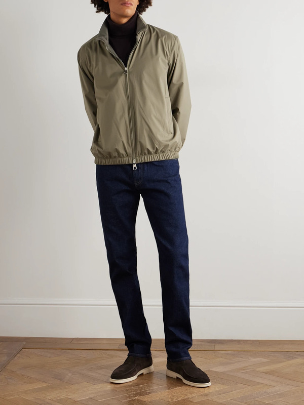  Loro Piana - Reversible Windmate® Storm System® Nylon And Cashmere Blouson Jacket - Men - Green - It 46 