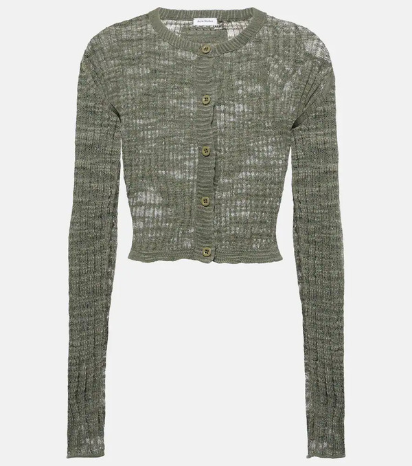  Acne Studios Acne Studios Cardigan En Lin Mélangé 