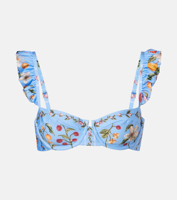  Agua By Agua Bendita Agua By Agua Bendita Haut De Bikini Kiwi Imprimé à Volants 