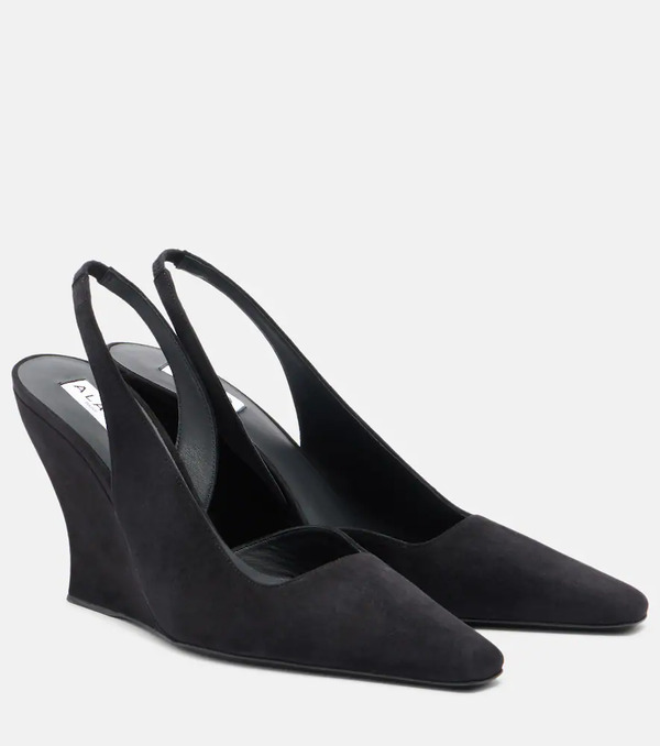  Alaia Alaïa Escarpins Compensés Slingback En Daim 