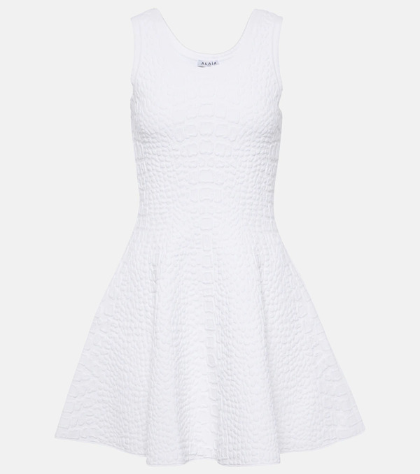  Alaia Alaïa Robe En Maille Façon Croco 