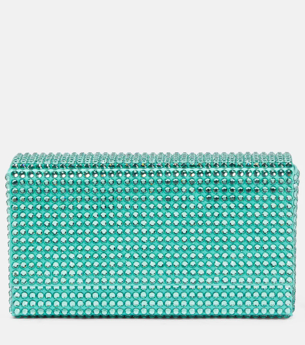  Amina Muaddi Amina Muaddi Pochette Paloma Micro En Satin à Ornements 