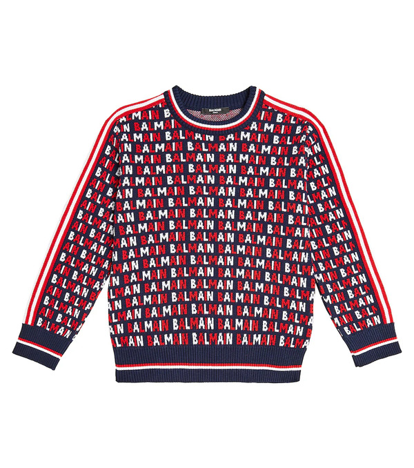  Balmain Kids Balmain Kids Pull Monogram En Coton 