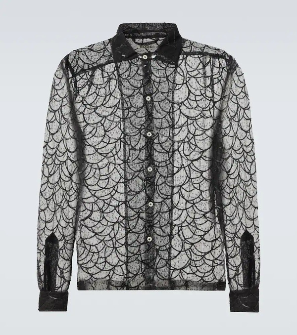  Bode Bode Chemise Pewter Shoal à Sequins 