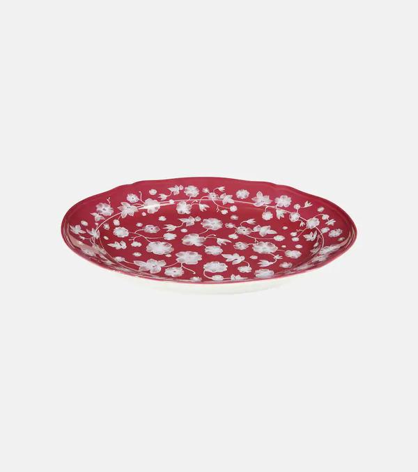  Cabana Cabana X Ginori 1735 – Plateau En Porcelaine à Fleurs 