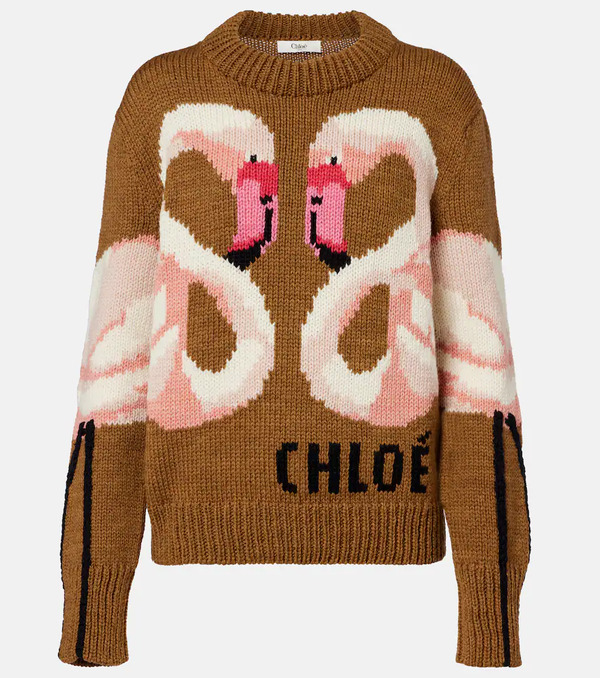 Chloe Chloé Cardigan En Jacquard De Laine 