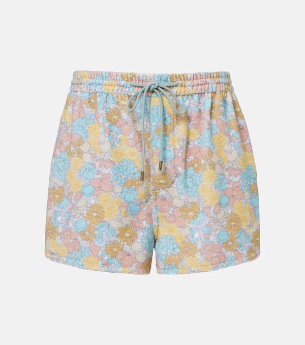  Chloe Chloé Short En Coton à Fleurs 