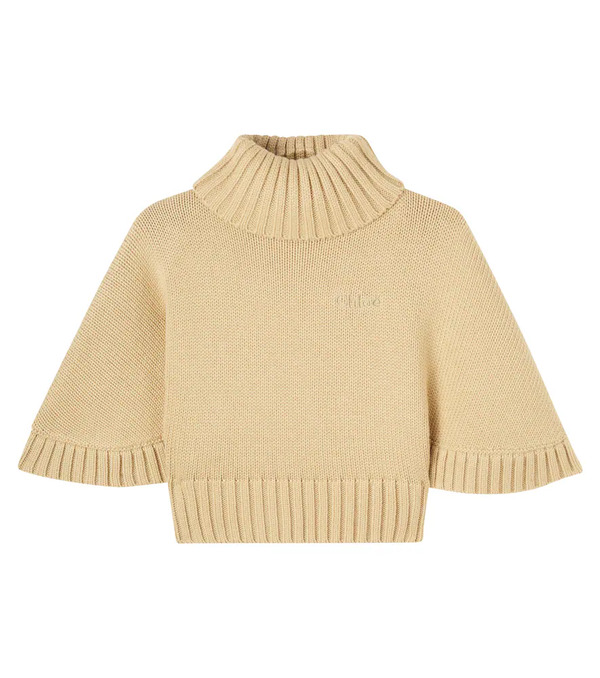  Chloe Kids Chloé Kids Pull En Coton Et Laine 