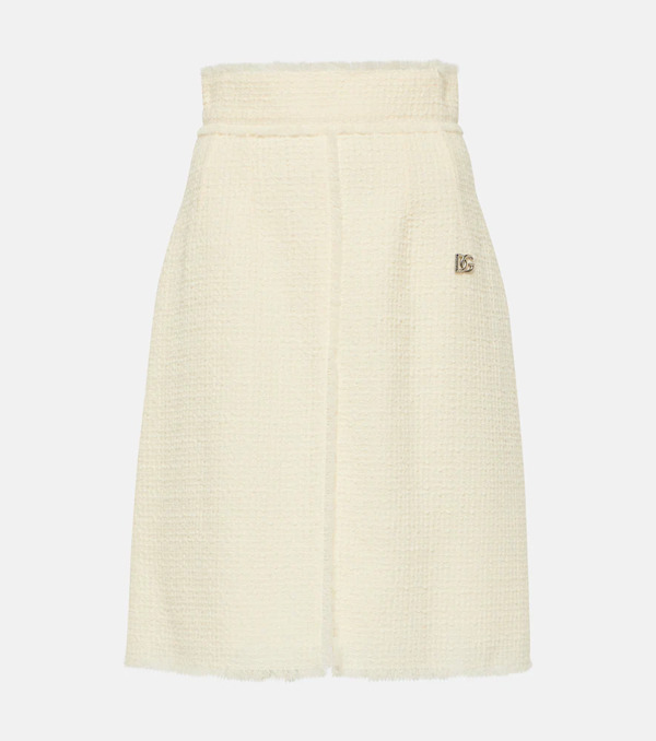  Dolce&gabbana Dolce&gabbana Jupe En Tweed De Laine Mélangée 