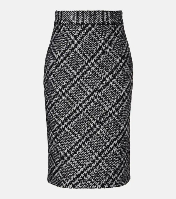  Dolce&gabbana Dolce&gabbana Mini-jupe En Laine, Soie Et Lama Mélangés 