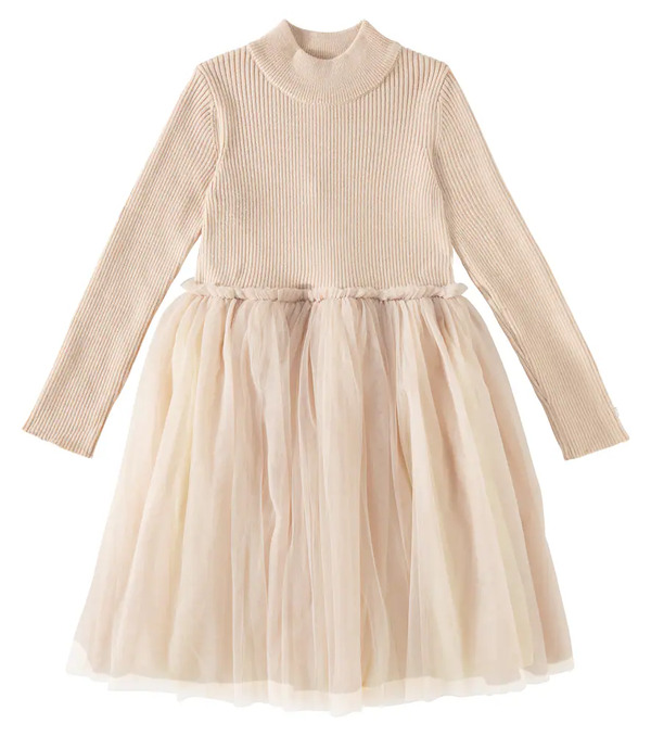  Donsje Donsje Robe Lotus En Tulle Et Laine Mélangée 