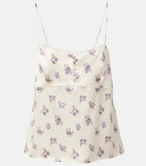  Dorothee Schumacher Dorothee Schumacher Caraco Shiny Daydream En Satin De Soie à Fleurs 