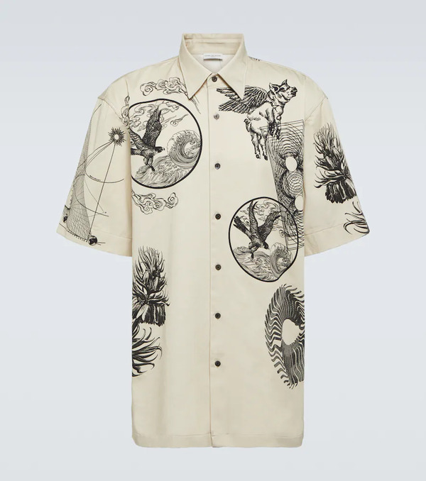  Dries Van Noten Dries Van Noten Chemise Cassidye Imprimée En Coton 