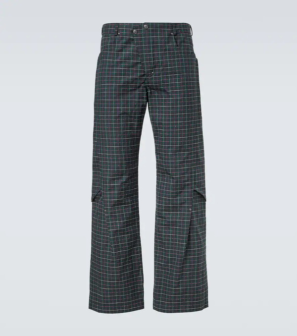  Kiko Kostadinov Kiko Kostadinov Pantalon Ample Kraner En Coton Mélangé à Carreaux 
