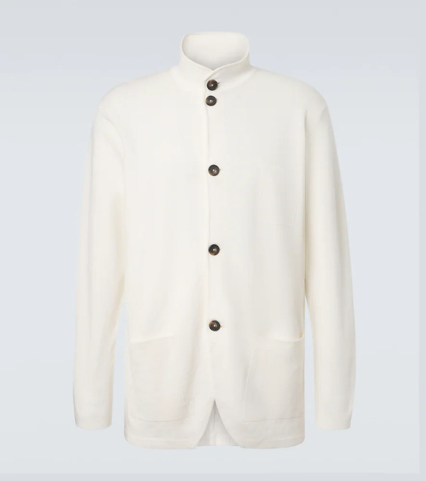  Kiton Kiton Cardigan En Lin Et Coton 