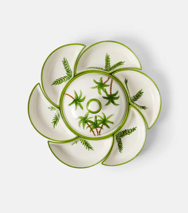  Les-ottomans Les-ottomans Ensemble De Plateaux Palm En Céramique 