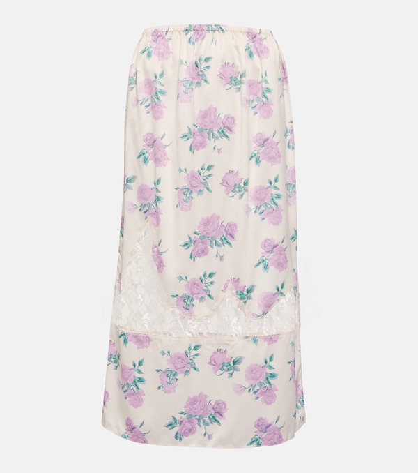  Loveshackfancy Loveshackfancy Jupe Midi Fayette à Fleurs 