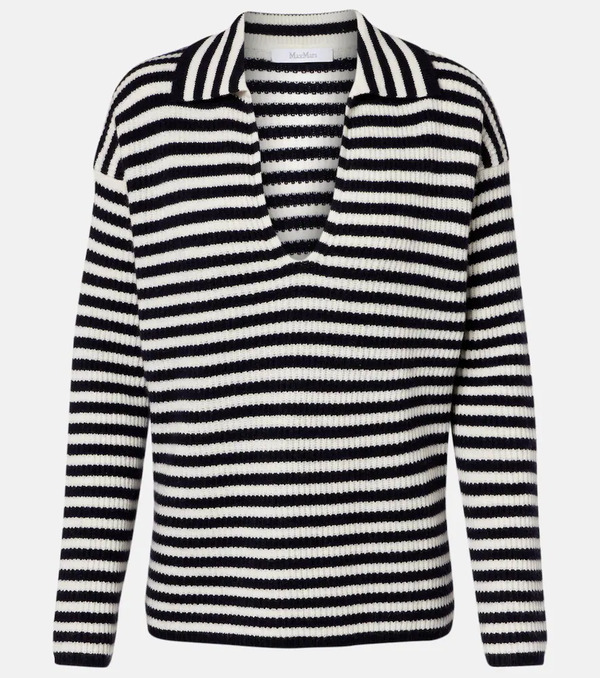  Max Mara Max Mara Top Gomma Rayé En Cachemire 