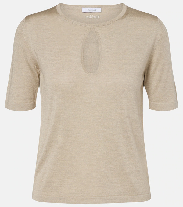  Max Mara Max Mara Top Valido En Soie Et Cachemire 