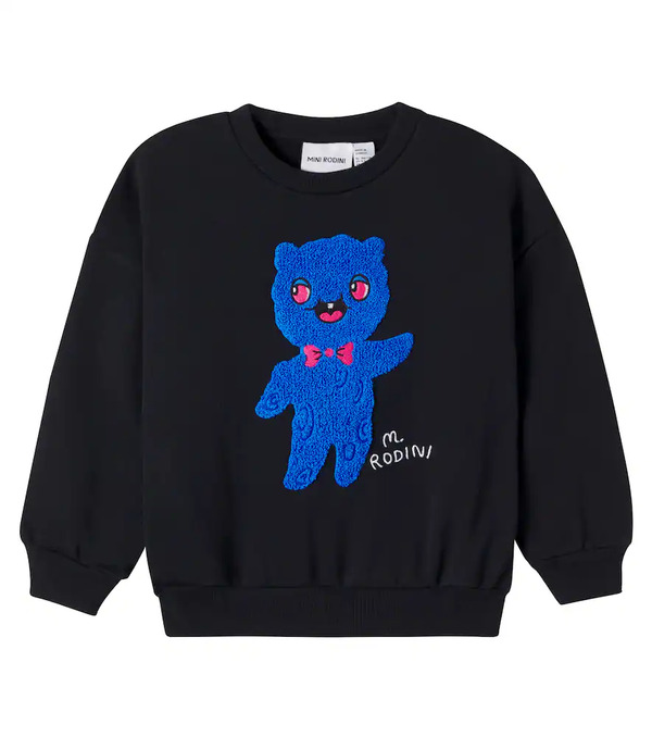  Mini Rodini Mini Rodini Embroidered Cotton Jersey Sweatshirt 