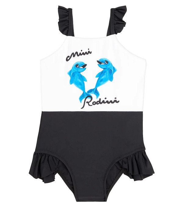  Mini Rodini Mini Rodini Maillot De Bain Dolphins à Volants 